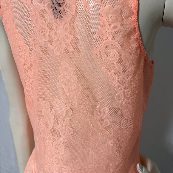 Divided | H&M Coral Lace Tank Top with Fringe NWOT - Picture 3 of 4